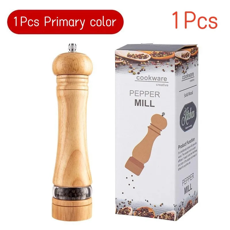 Wooden Pepper and Salt Grinder with Ceramic Grinding Cores