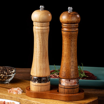 Wooden Pepper and Salt Grinder with Ceramic Grinding Cores