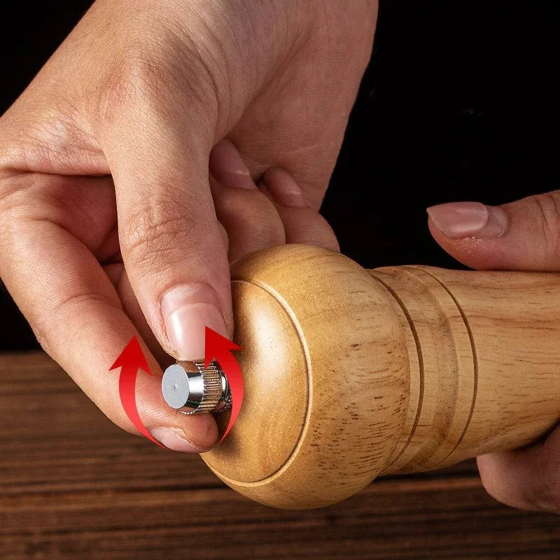 Wooden Pepper and Salt Grinder with Ceramic Grinding Cores