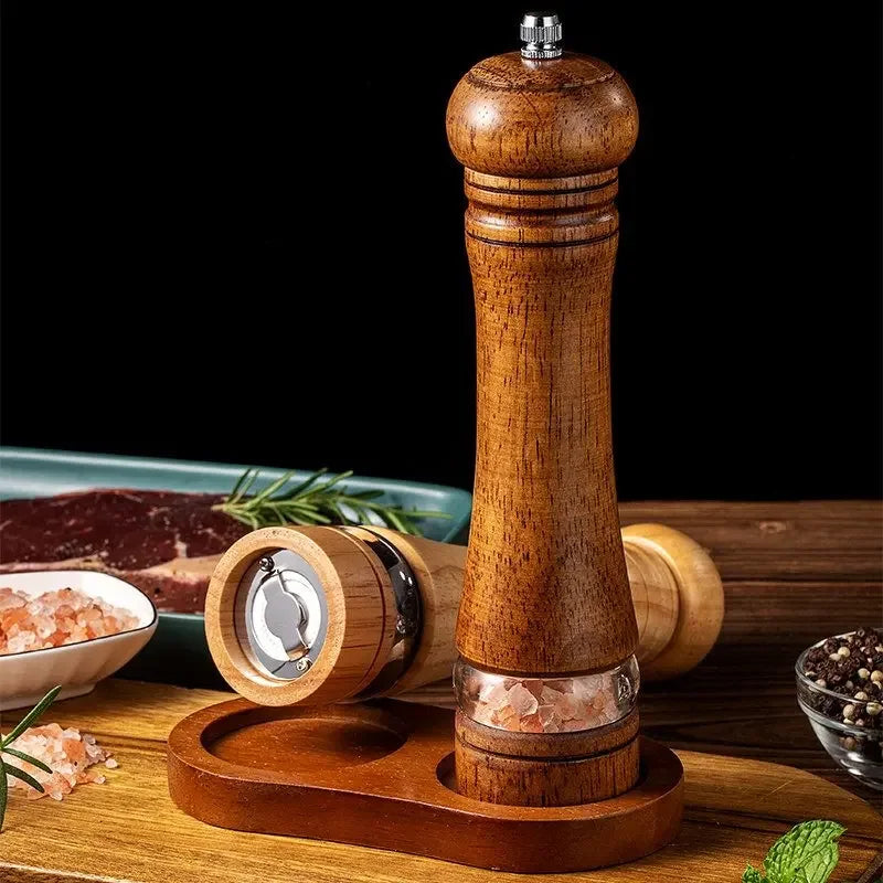 Wooden Pepper and Salt Grinder with Ceramic Grinding Cores